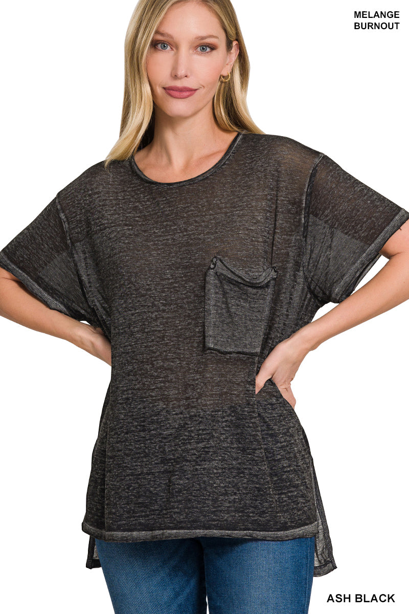 Burn out short sleeve shirt