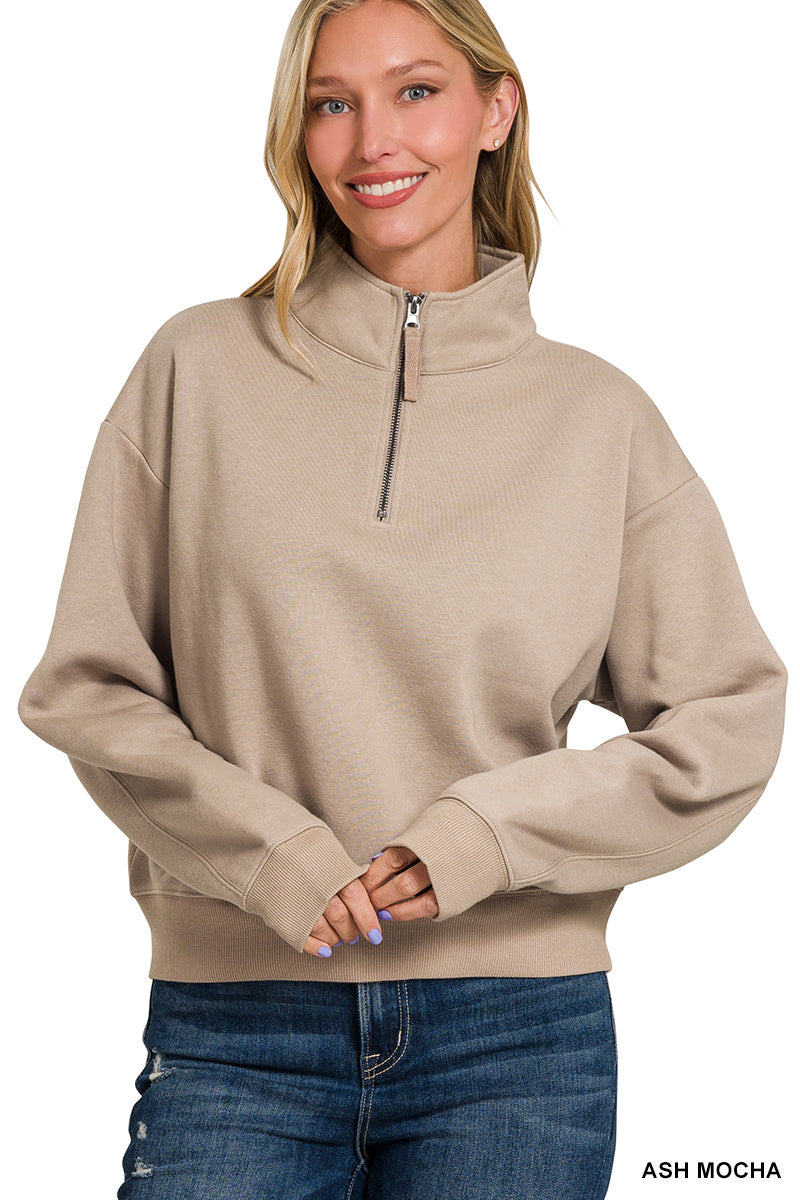 SCUBA HALF ZIP FLEECE SWEATSHIRT