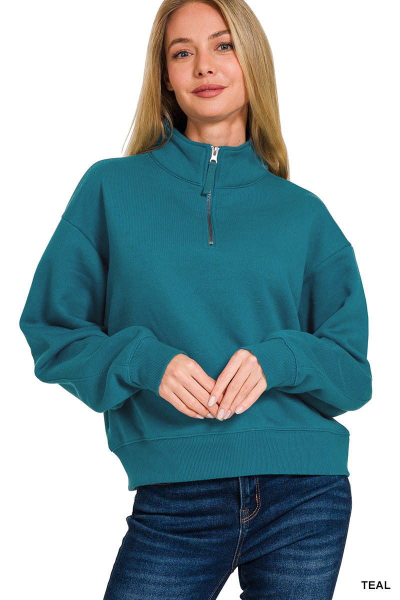 SCUBA HALF ZIP FLEECE SWEATSHIRT